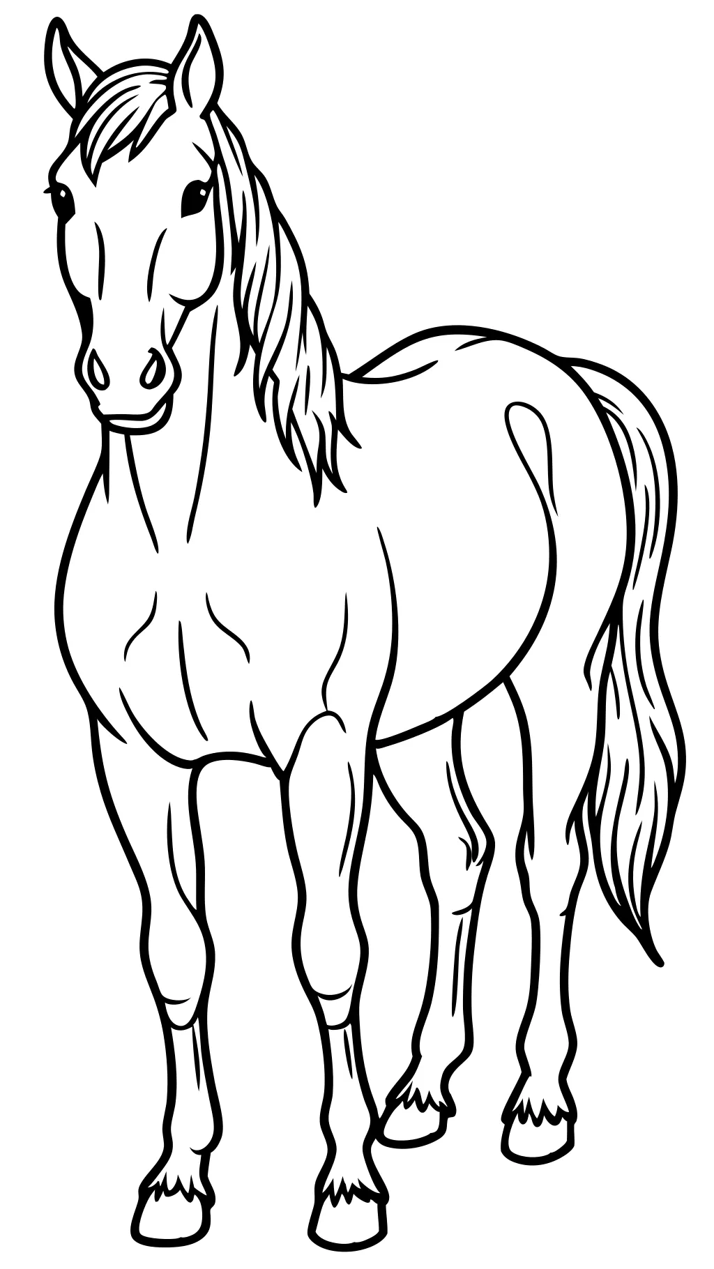 realistic printable horse coloring pages